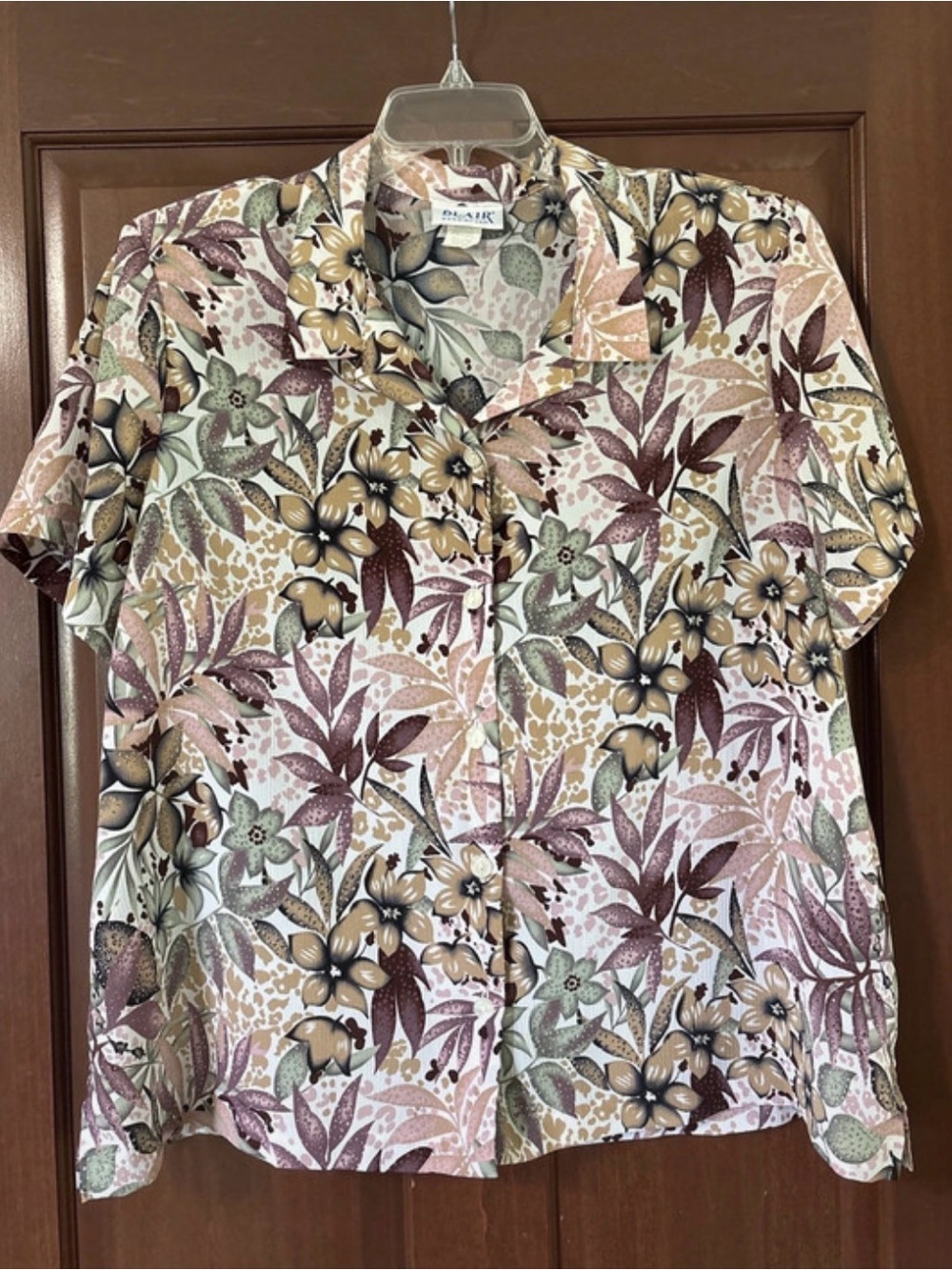 Vintage 90s Blair tropical floral blouse size extra large